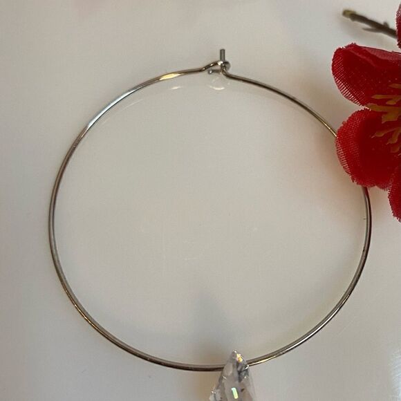 💥Swarovski Hoop Crystal pierced  Fashion Earrings - Picture 8 of 14
